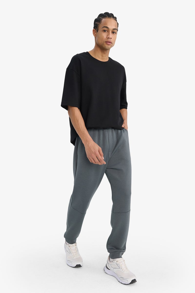 DeFacto Grey Man Standard Fit Scuba Diver Fabric Jogger Sweatpants Casual - Image 2